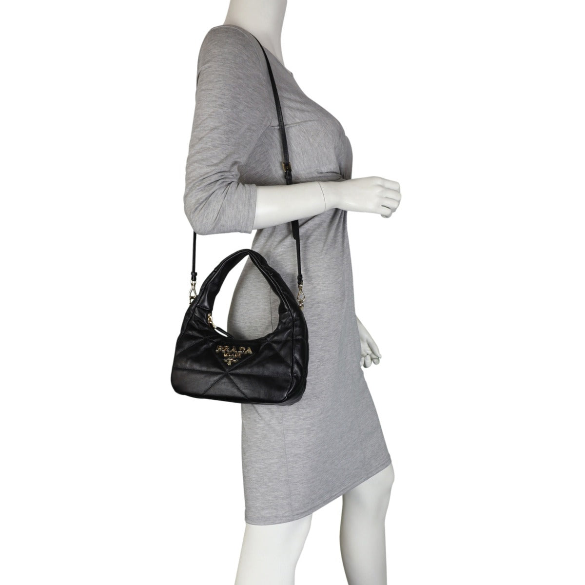 Prada Quilted Mini Hobo Mannequin