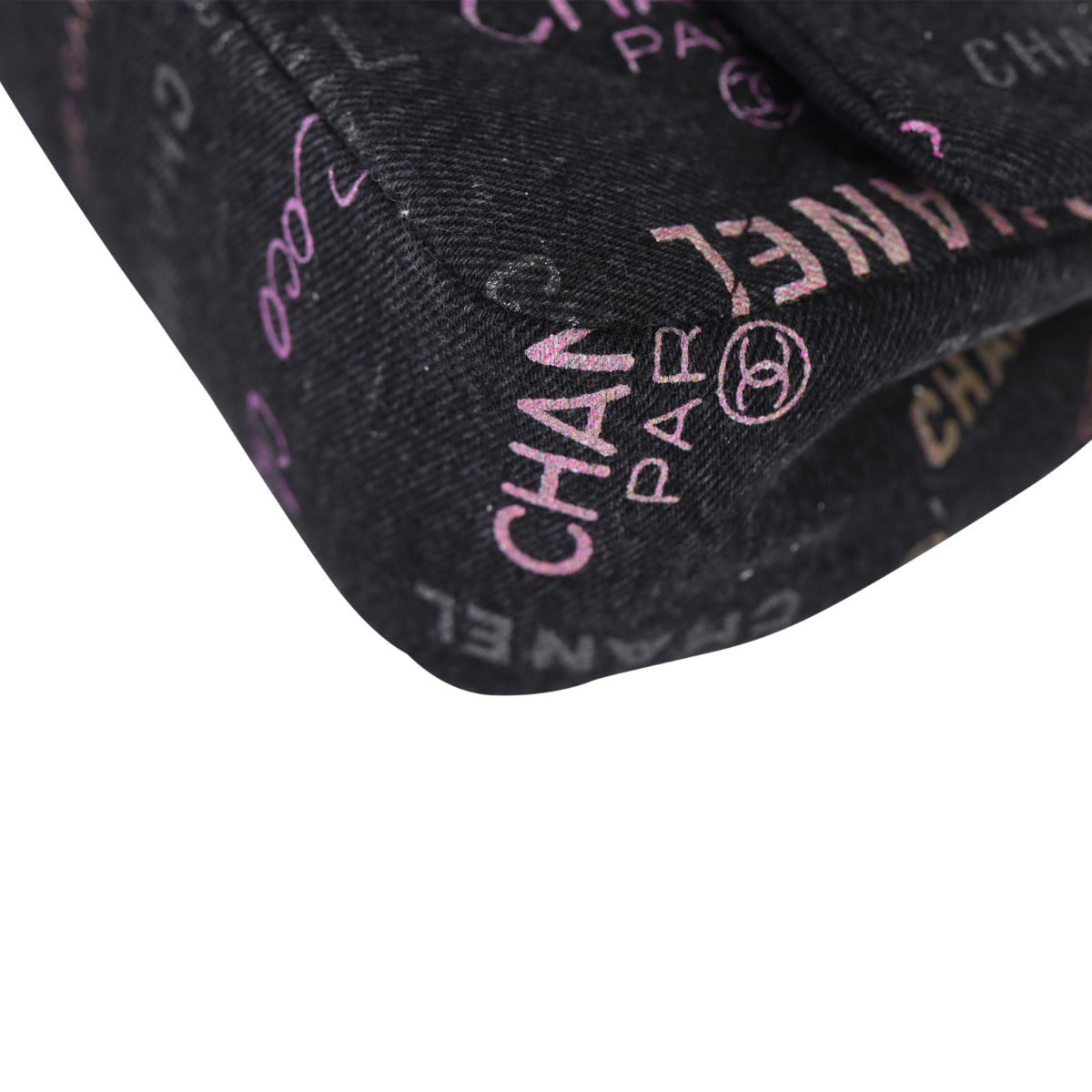 Chanel Denim Mood Flap Bag Small Corner Close Up