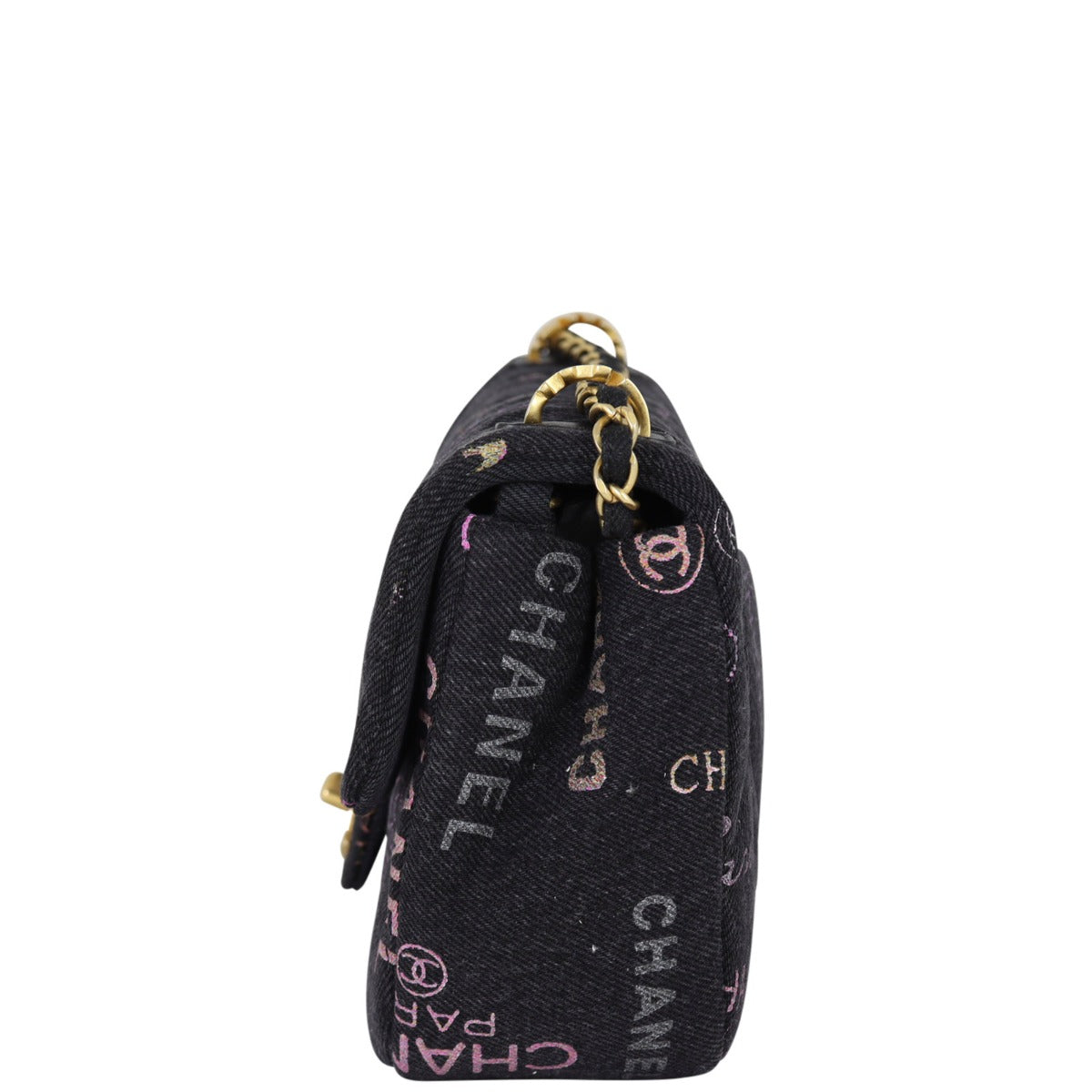 Chanel Denim Mood Flap Bag Small Side