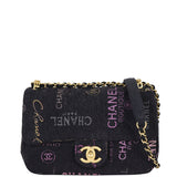 Chanel Denim Mood Flap Bag Small Front With Strap