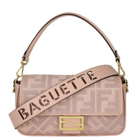 Fendi FF Baguette Bag Canvas Front With Strap