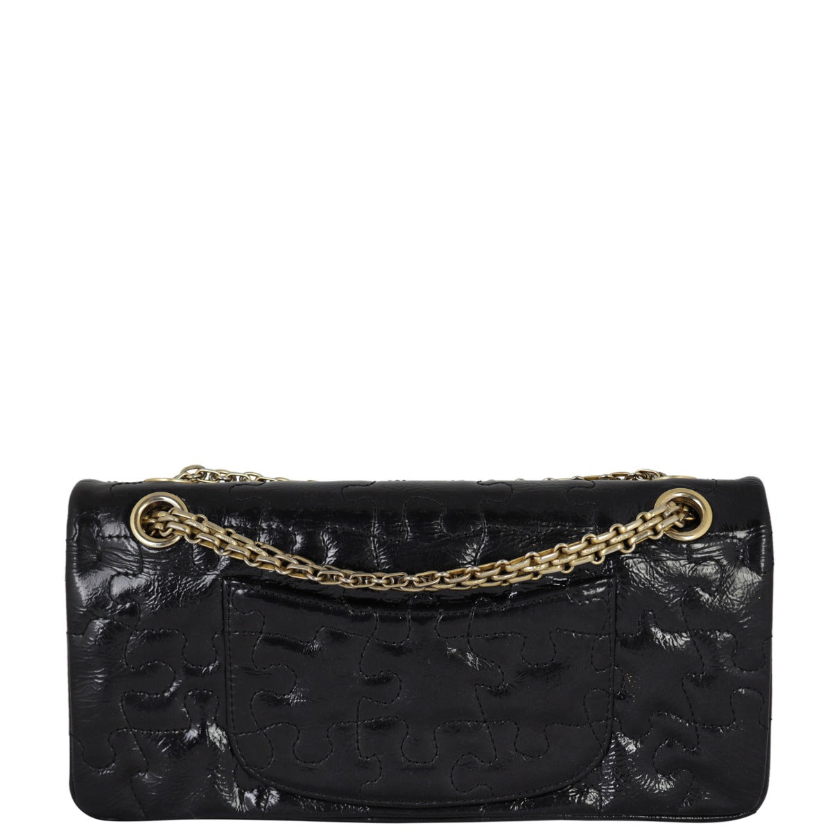Chanel 2.55 Reissue 225 Puzzle Flap Bag Patent Back