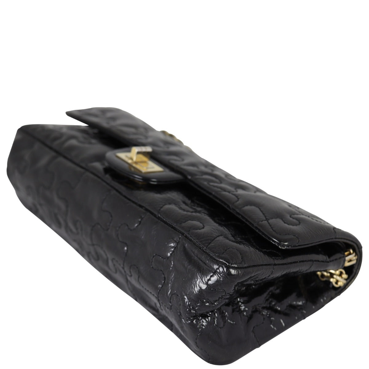 Chanel 2.55 Reissue 225 Puzzle Flap Bag Patent Corner Distance