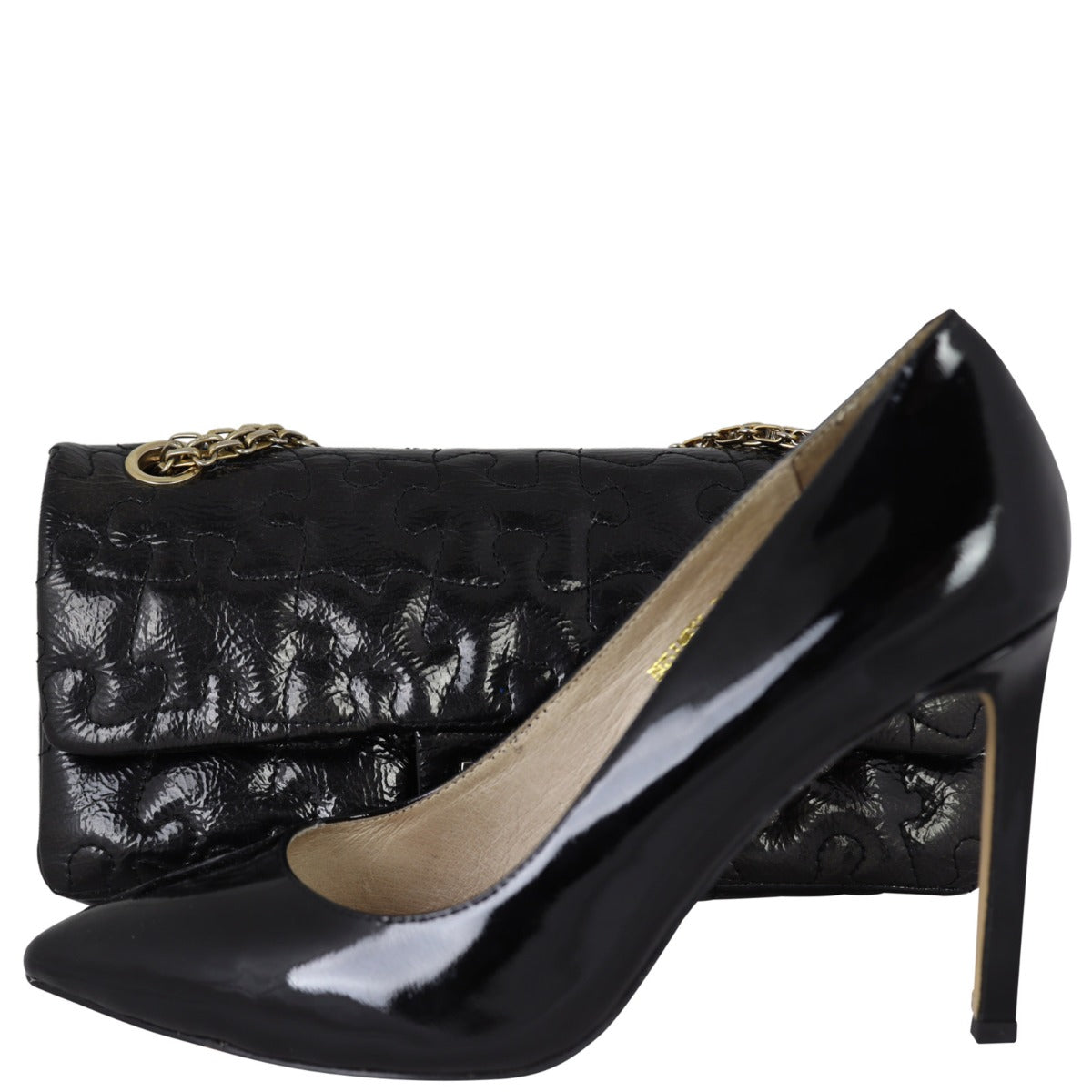 Chanel 2.55 Reissue 225 Puzzle Flap Bag Patent Shoe