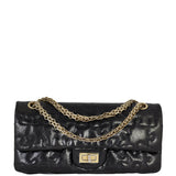Chanel 2.55 Reissue 225 Puzzle Flap Bag Patent Front With Chain