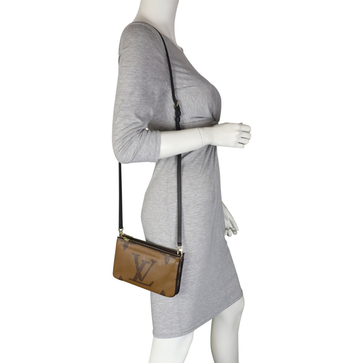 Louis Vuitton Pochette Double Zip Monogram Giant Reverse Mannequin