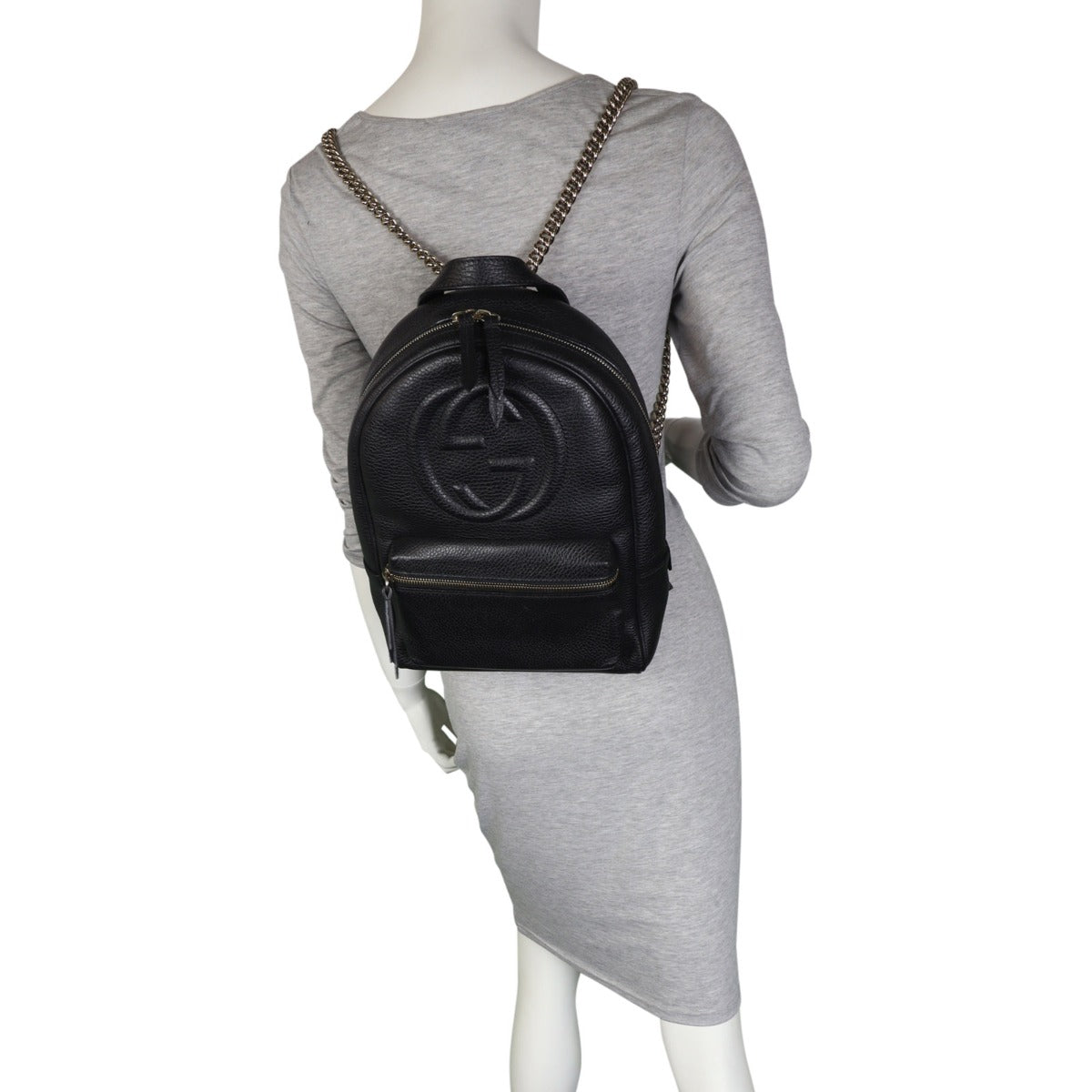 Gucci Soho Leather Chain Backpack Mannequin