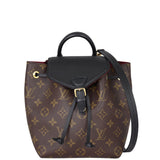 Louis Vuitton Montsouris BB Backpack Monogram Noir Front With Strap