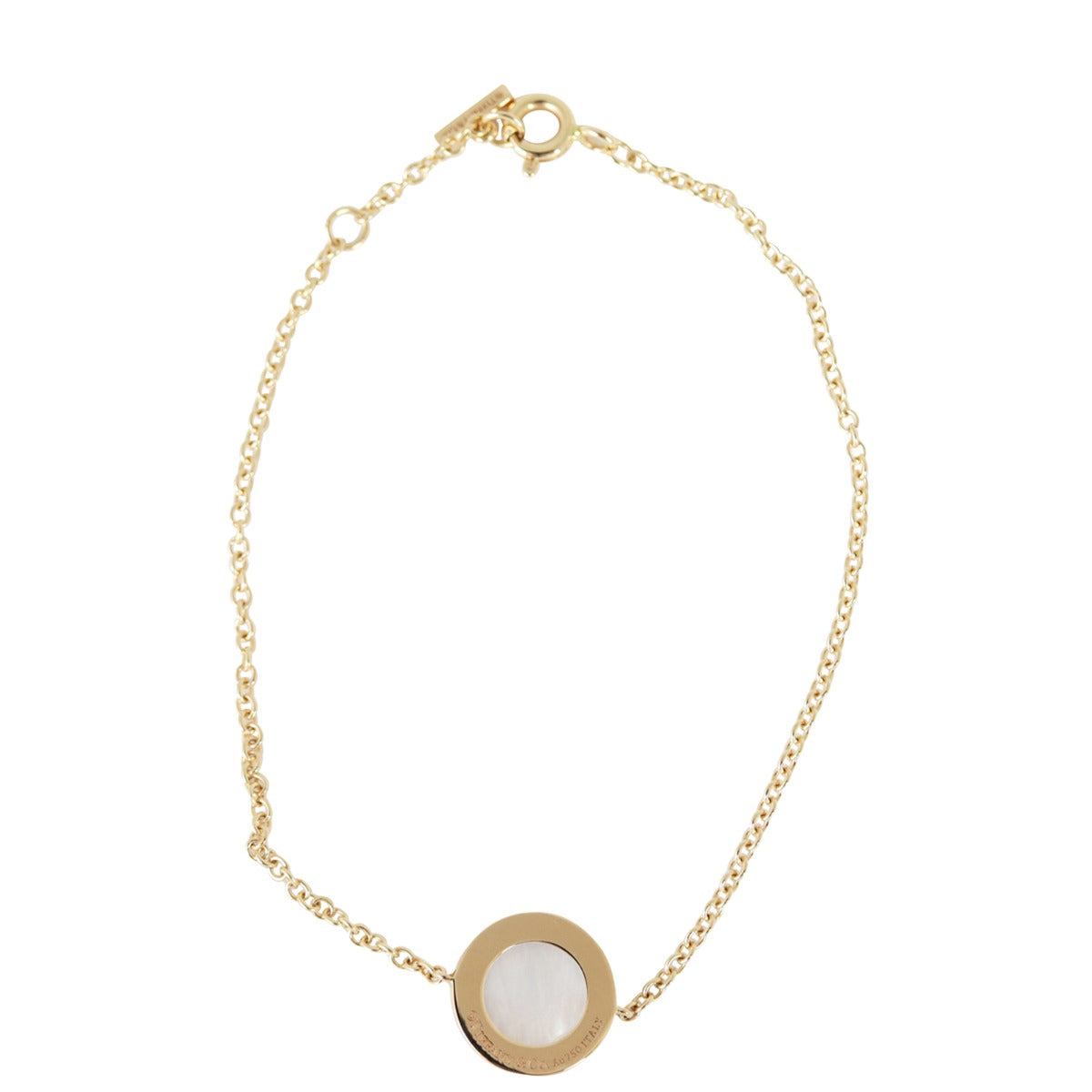 Tiffany & Co T Circle Diamond and Mother of Pearl 18k Rose Gold Bracelet