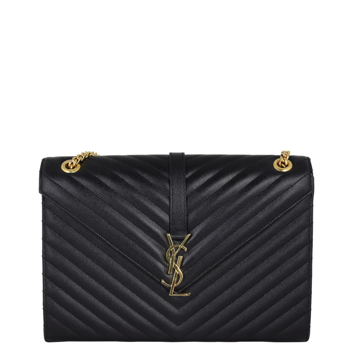 Saint Laurent Matelasse Envelope Large Bag Front