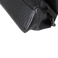 Saint Laurent West Hollywood Medium Croc-Embossed Corner Closeup