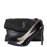 Saint Laurent West Hollywood Medium Croc-Embossed Shoe