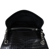 Saint Laurent West Hollywood Medium Croc-Embossed Interior