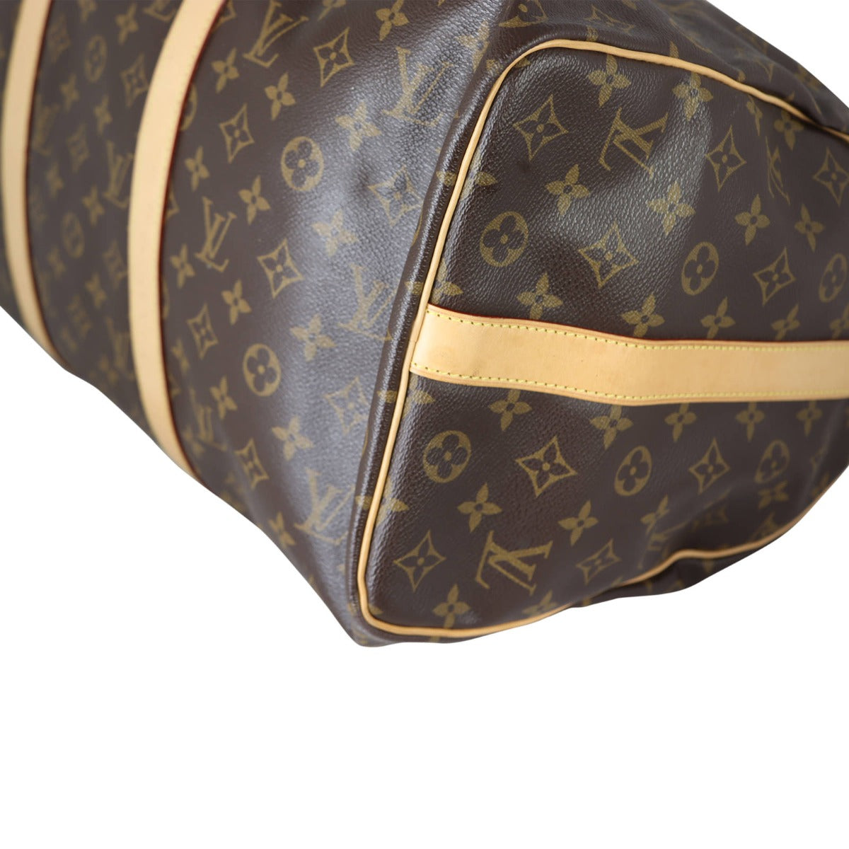 Louis Vuitton Keepall 50 Bandouliere Monogram Corner Closeup