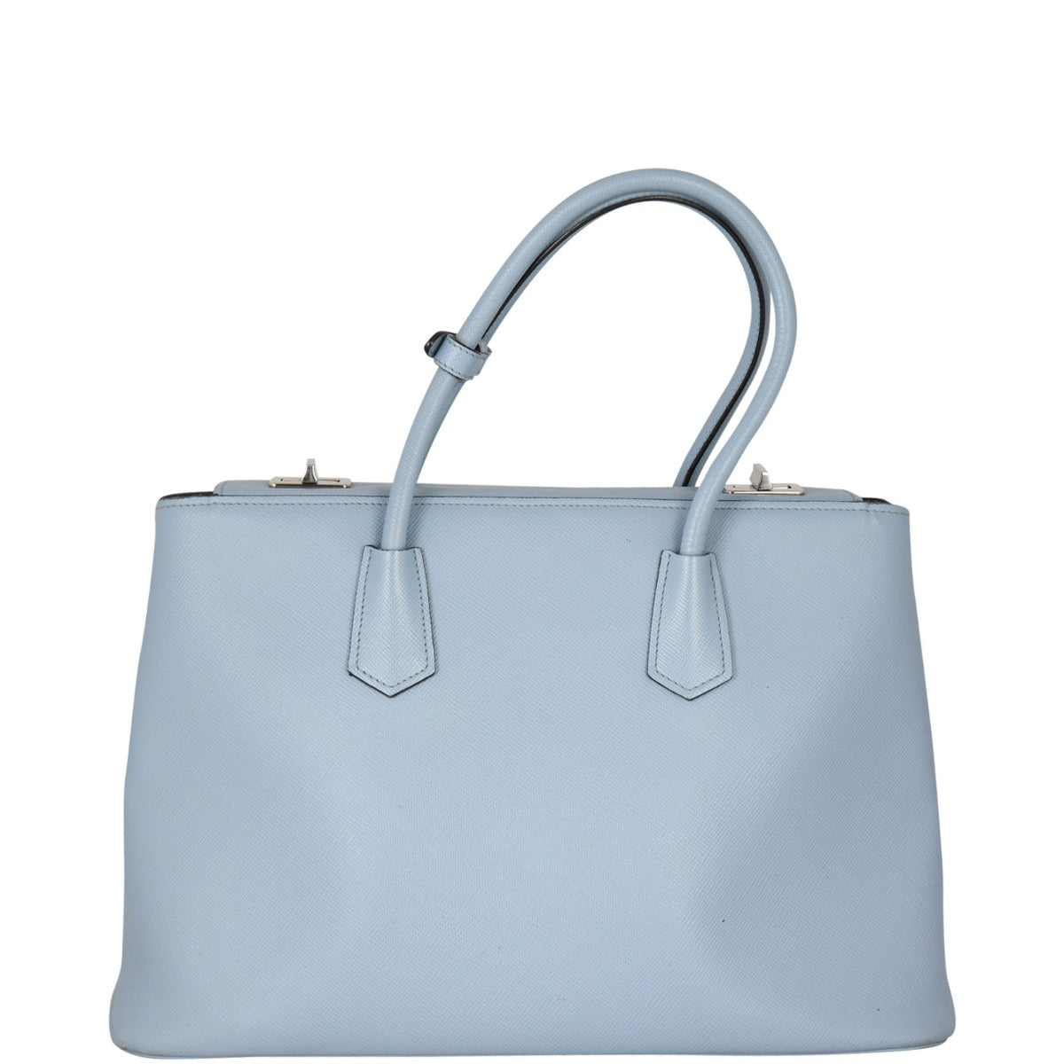 Prada Saffiano Cuir Twist Lock Tote Back