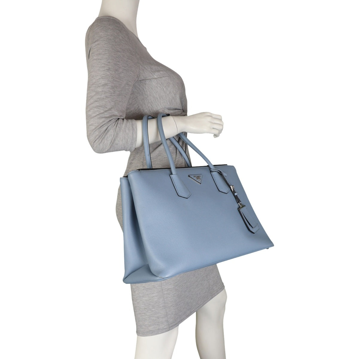 Prada Saffiano Cuir Twist Lock Tote Mannequin