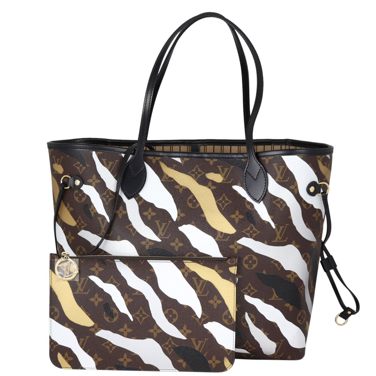 Louis Vuitton LVxLOL Neverfull MM Monogram Camouflage Front With Pouch