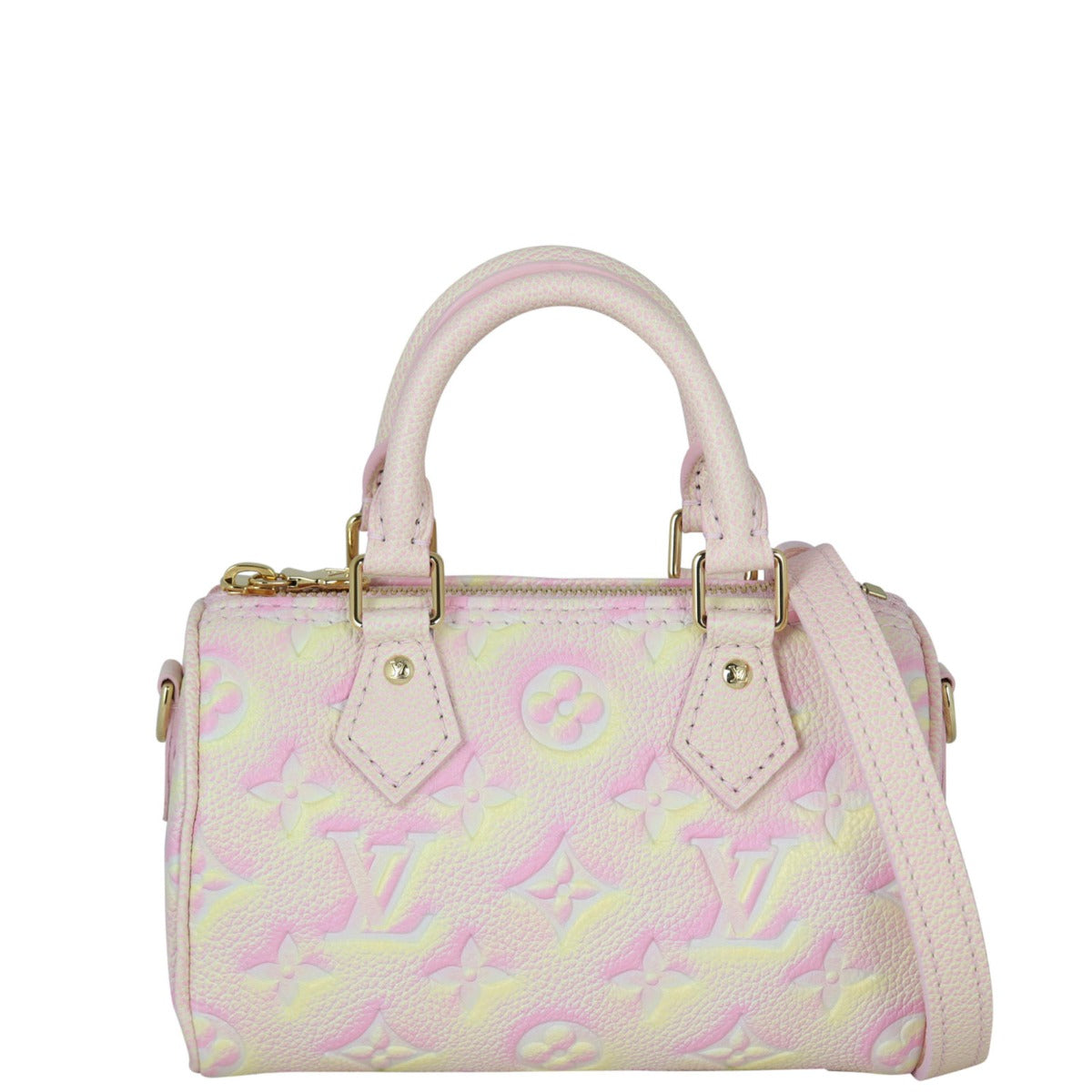 Louis Vuitton Nano Speedy Monogram Empreinte Stardust Front With Strap