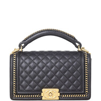 Chanel Boy Old Medium Paris-Rome Chain Top Handle