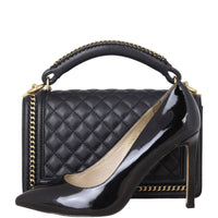 Chanel Boy Old Medium Paris-Rome Chain Top Handle