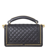 Chanel Boy Old Medium Paris-Rome Chain Top Handle