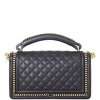 Chanel Boy Old Medium Paris-Rome Chain Top Handle