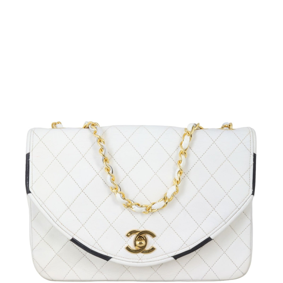 Chanel Vintage Half Moon Single Flap Bag