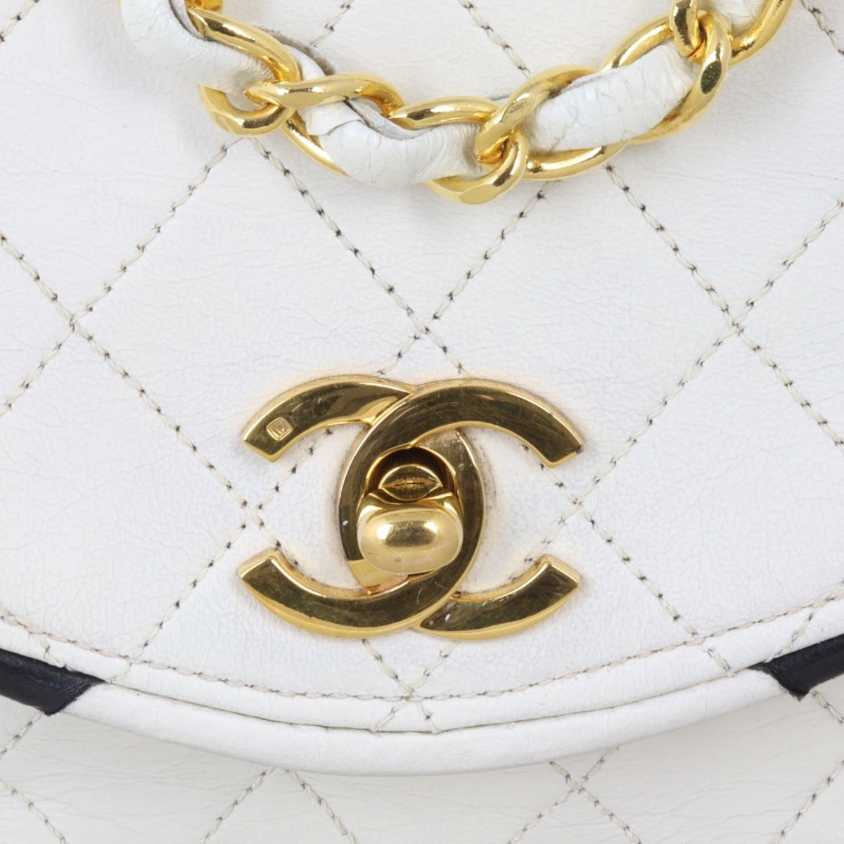 Chanel Vintage Half Moon Single Flap Bag