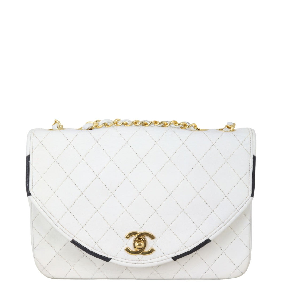 Chanel Vintage Half Moon Single Flap Bag