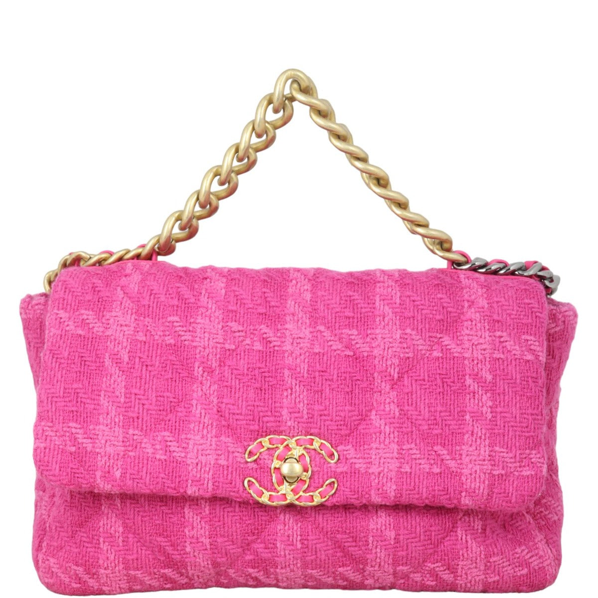 Chanel 19 Tweed Flap Bag Large