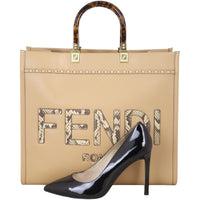 Fendi Sunshine Shopper Medium Python Trim