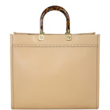 Fendi Sunshine Shopper Medium Python Trim