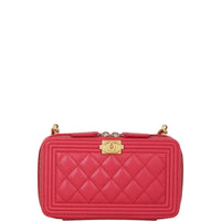 Chanel Boy Phone Pouch With Chain