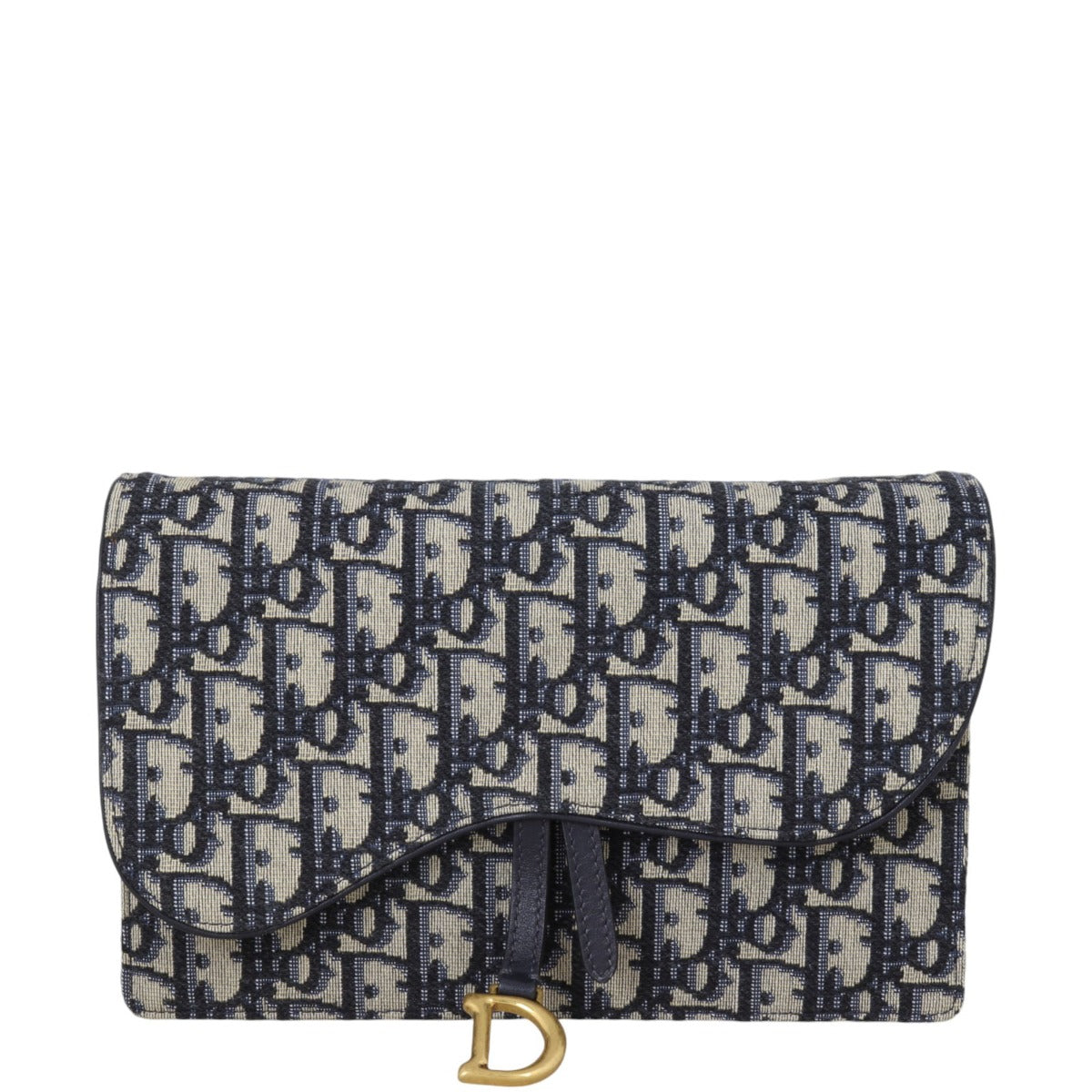 Dior Saddle Pouch Wallet on Chain Oblique