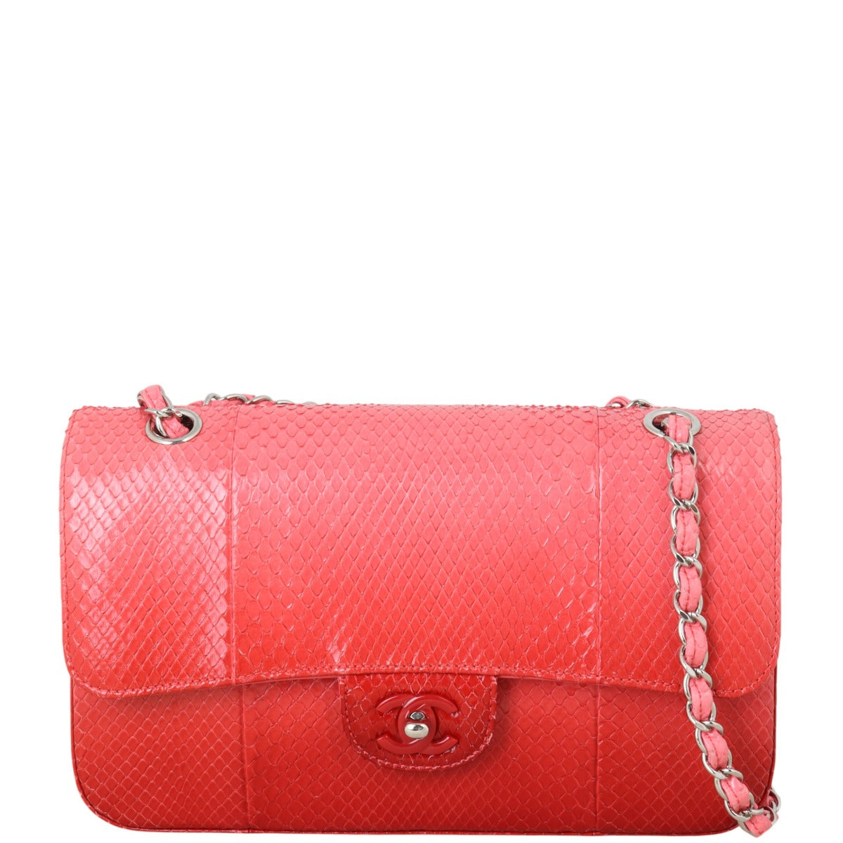 Chanel Classic Double Flap Medium Python Ombre