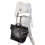 Chanel Paris-New York Coco Croc Tote Large