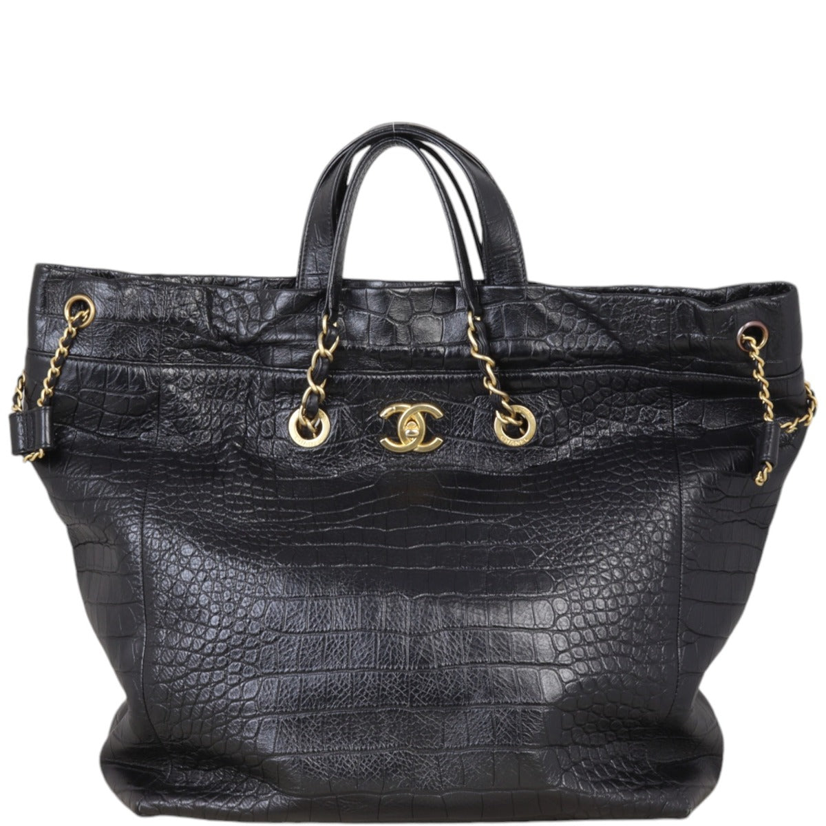 Chanel Paris-New York Coco Croc Tote Large