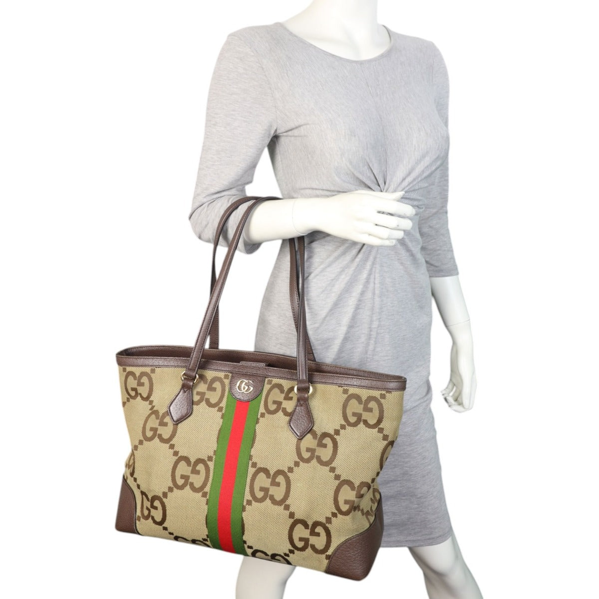 Gucci Ophidia Jumbo GG Canvas Tote