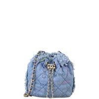 Chanel Bucket Fringe Denim Mood Small