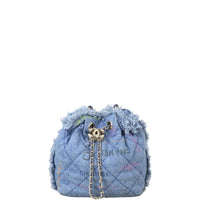 Chanel Bucket Fringe Denim Mood Small