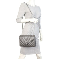 Saint Laurent Monogram Mix Matelasse Envelope Chain Bag Medium