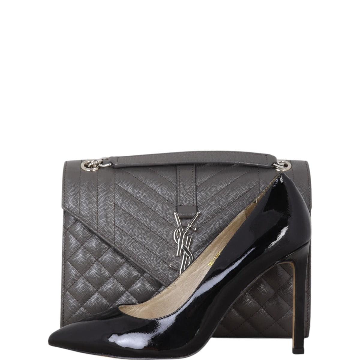 Saint Laurent Monogram Mix Matelasse Envelope Chain Bag Medium