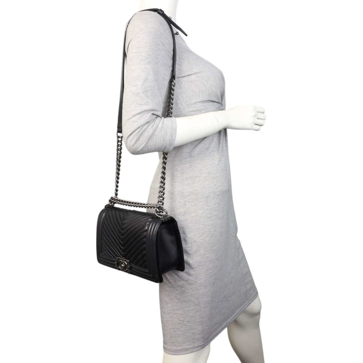 Chanel Boy Old Medium Pleated