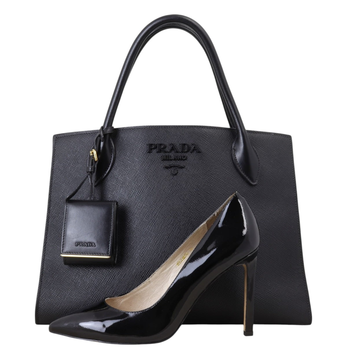 Prada Saffiano Cuir Monochrome Medium Bag