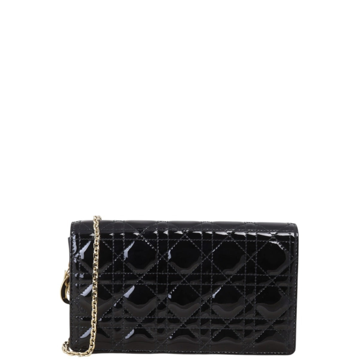 Dior Lady Dior Patent Cannage Pouch