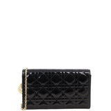 Dior Lady Dior Patent Cannage Pouch