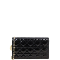 Dior Lady Dior Patent Cannage Pouch