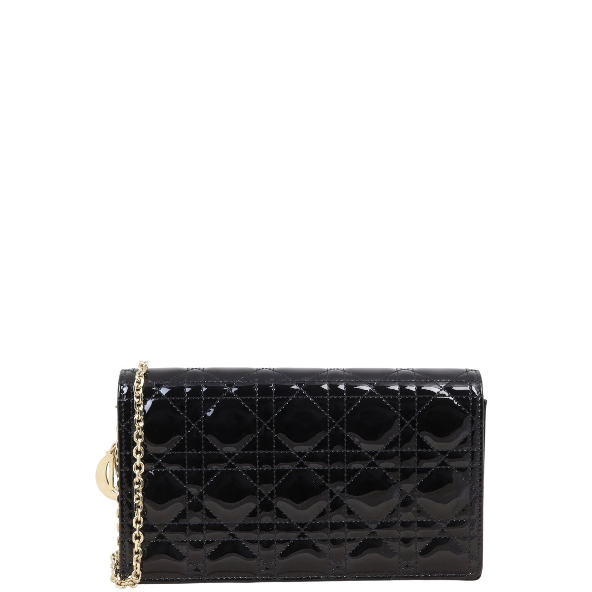 Dior Lady Dior Patent Cannage Pouch