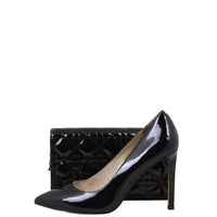 Dior Lady Dior Patent Cannage Pouch