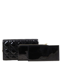 Dior Lady Dior Patent Cannage Pouch
